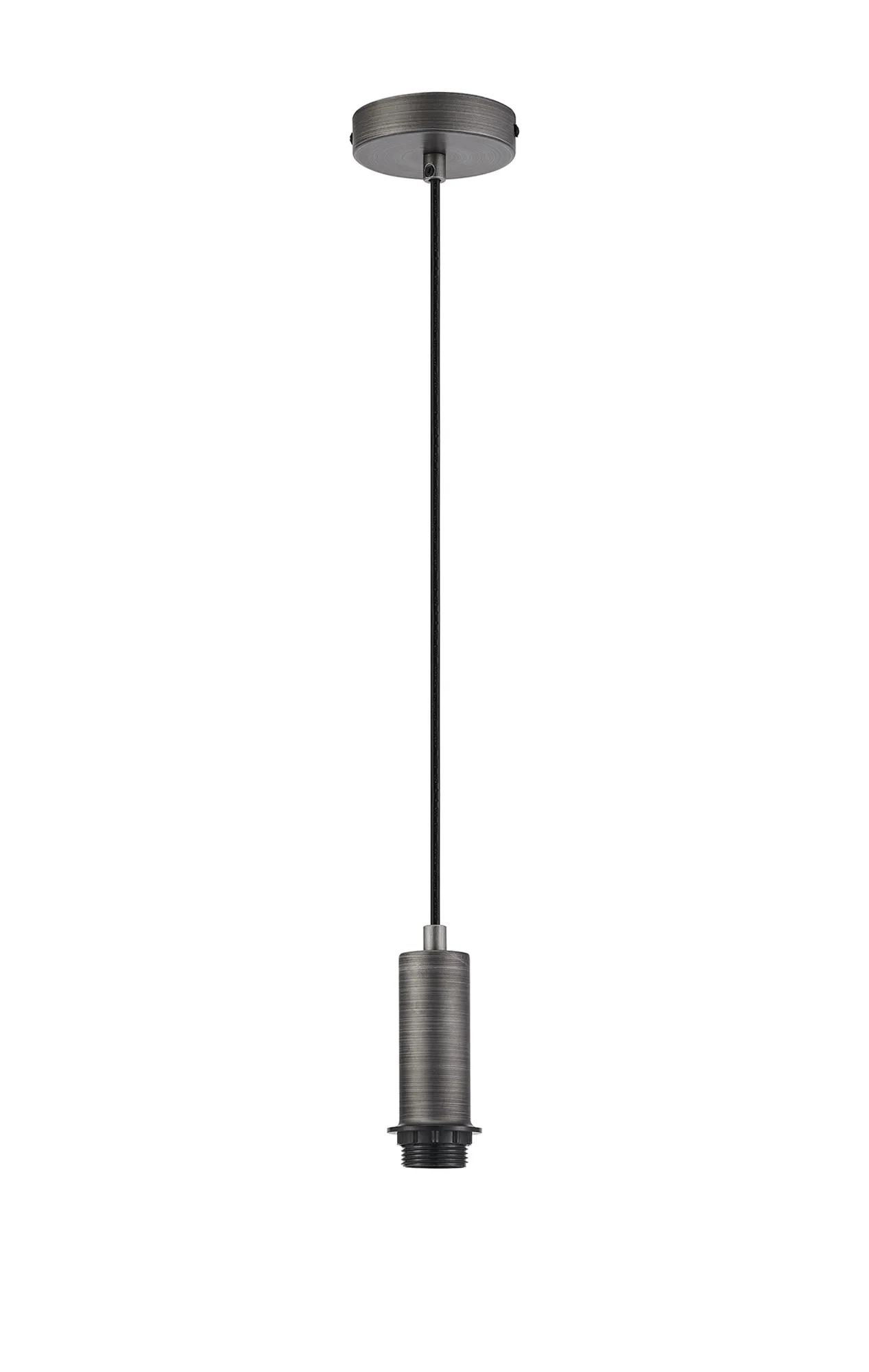 D1020AP  Wick 1.7m 1 Light Pendant, 1 x E27, Aged Pewter